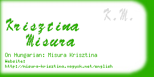 krisztina misura business card